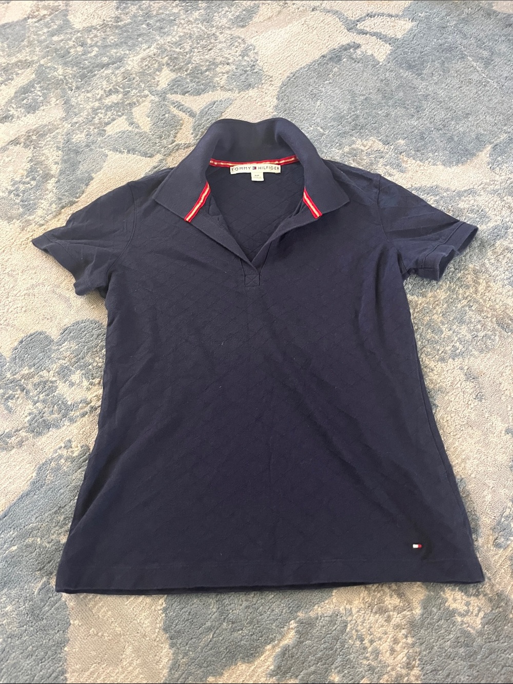 Tommy Hilfiger Navy Polo with Red Trim